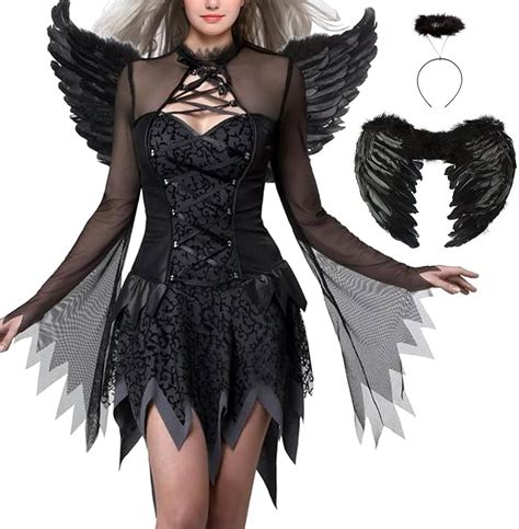 dark angel sexy|Women's Sexy Black Angel Costume .